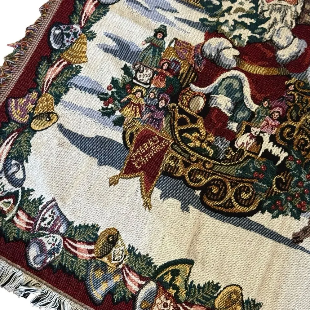 Goodwin Weavers Christmas Santa‎ Blanket 42x54